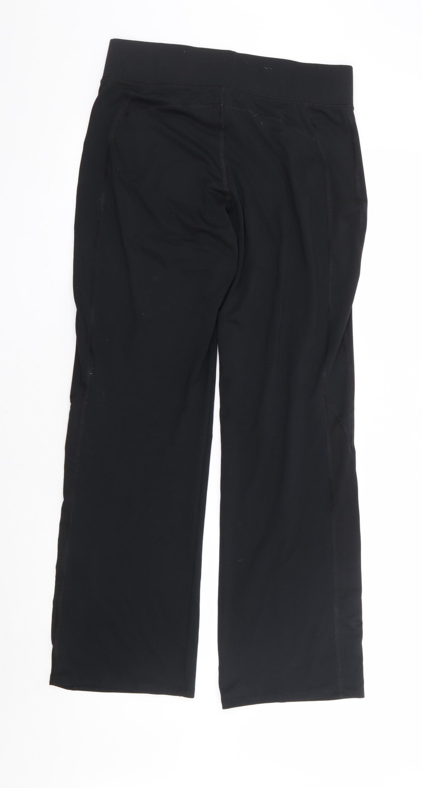 Dunnes Stores Womens Black Polyester Sweatpants Trousers Size M L30 in Regular Pullover