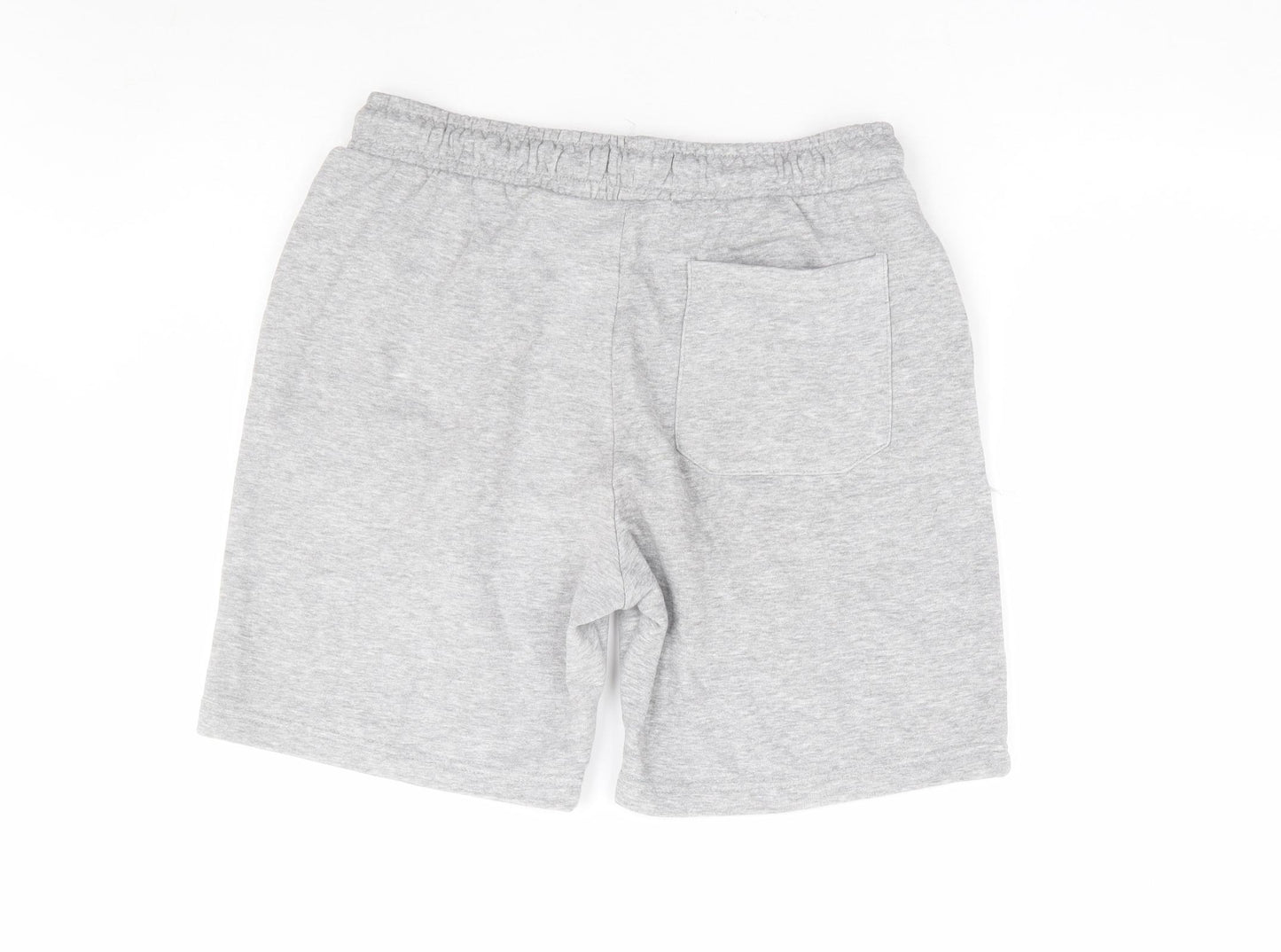 Brave Soul Mens Grey Cotton Sweat Shorts Size S L9 in Regular Drawstring