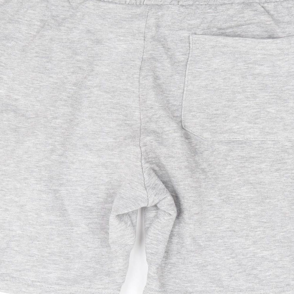 Brave Soul Mens Grey Cotton Sweat Shorts Size S L9 in Regular Drawstring