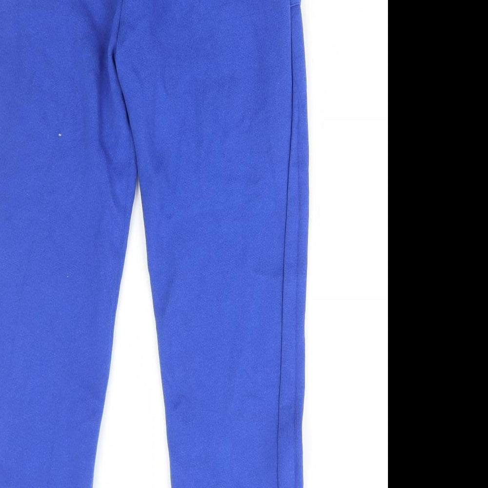 Leigh Tucker Boys Blue Cotton Jogger Trousers Size 10-11 Years Regular Pullover