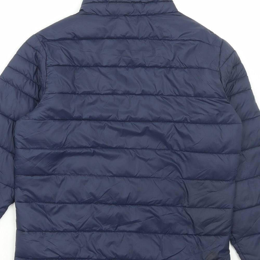 JACK & JONES Boys Blue Bomber Jacket Coat Size 10-11 Years Zip