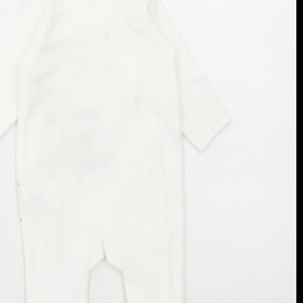Dunnes Stores Baby White Cotton Babygrow One-Piece Size 0-3 Months Snap - Giraffe, You make me smile