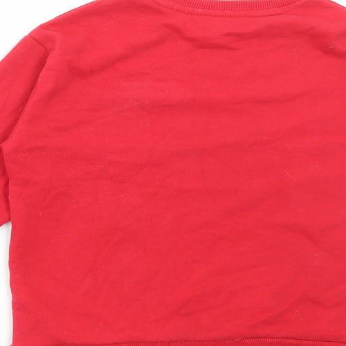 Dunnes Stores Boys Red Cotton Pullover Hoodie Size 9 Years Pullover - Sparkle Mood, Christmas
