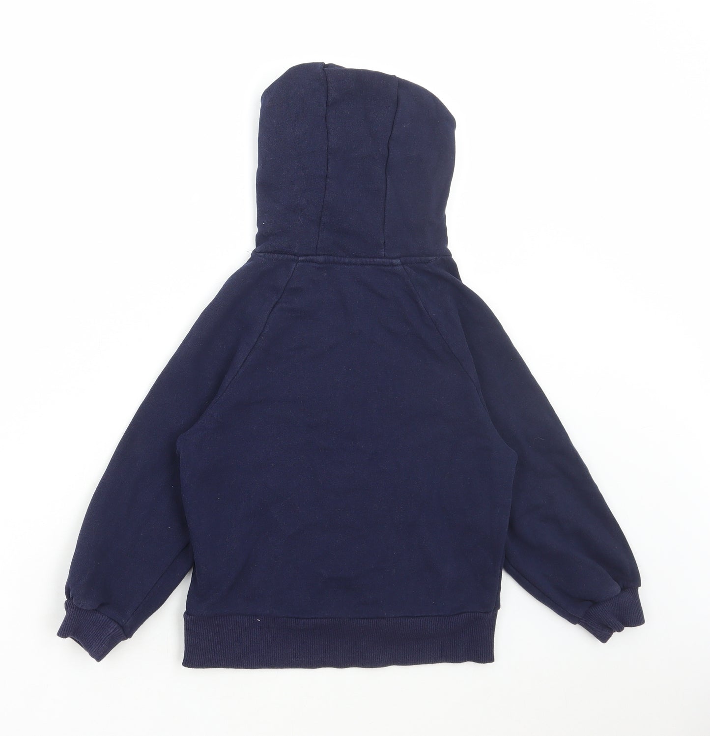 NEXT Girls Blue Cotton Pullover Hoodie Size 6 Years Pullover - Rainbow Heart