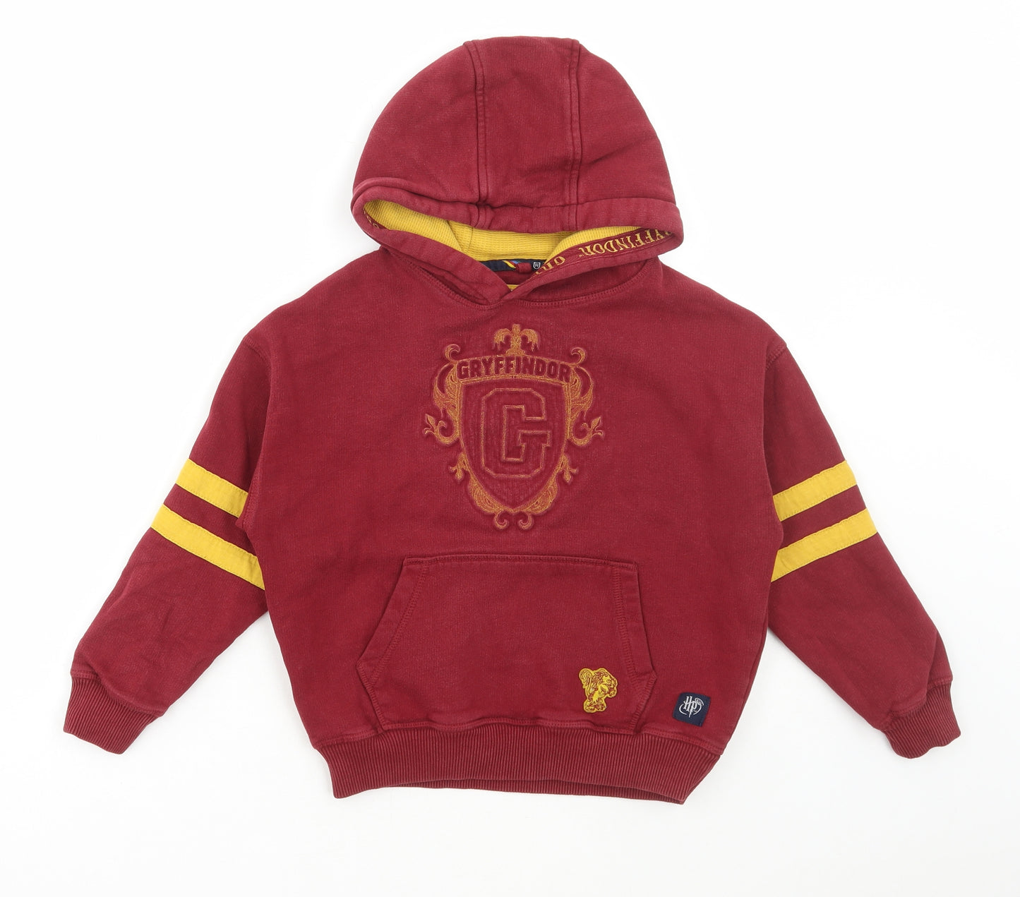 Marks and Spencer Boys Red Cotton Pullover Hoodie Size 6-7 Years Pullover - Harry Potter, Gryffindor
