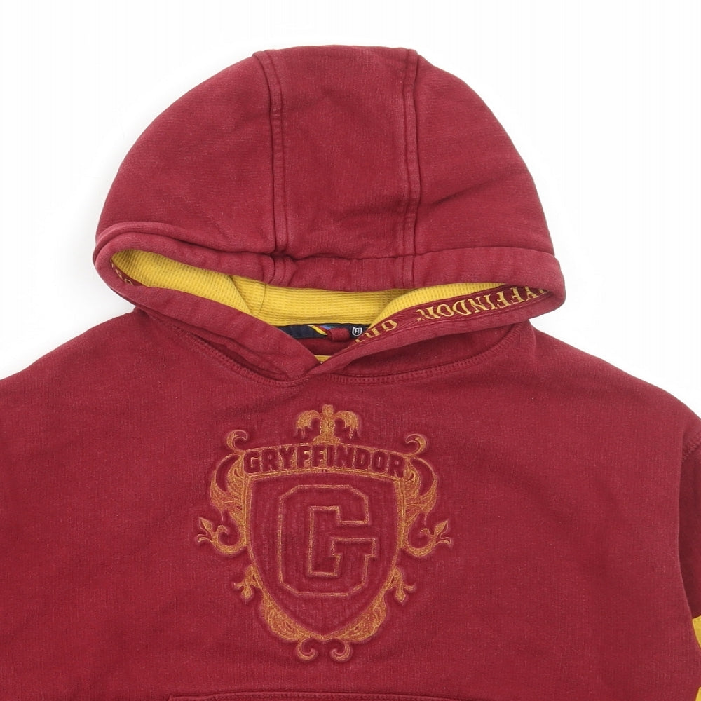 Marks and Spencer Boys Red Cotton Pullover Hoodie Size 6-7 Years Pullover - Harry Potter, Gryffindor