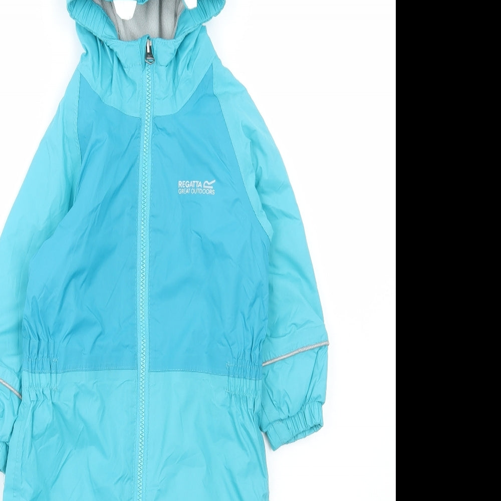 Regatta Baby Blue Rain Coat Snowsuit Size 18-24 Months Zip - Hippo