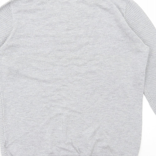 F&F Womens Grey Round Neck Viscose Pullover Jumper Size 10