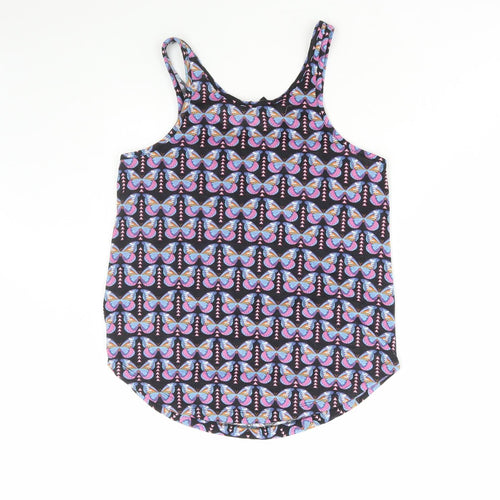 Atmosphere Womens Multicoloured Geometric Polyester Basic Tank Size 8 Round Neck