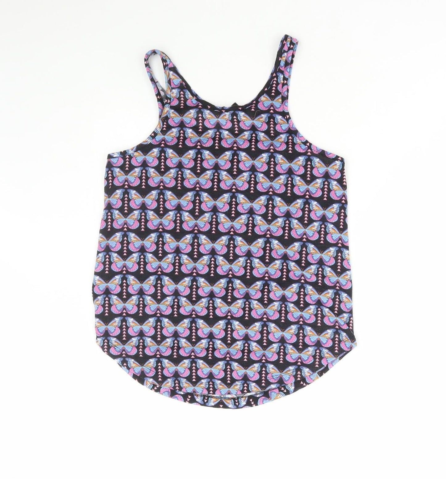 Atmosphere Womens Multicoloured Geometric Polyester Basic Tank Size 8 Round Neck