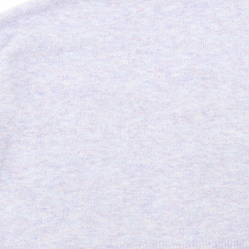 LOFT Womens Purple V-Neck Cotton Cardigan Jumper Size L