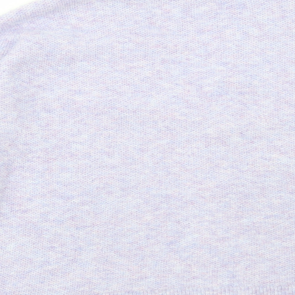 LOFT Womens Purple V-Neck Cotton Cardigan Jumper Size L