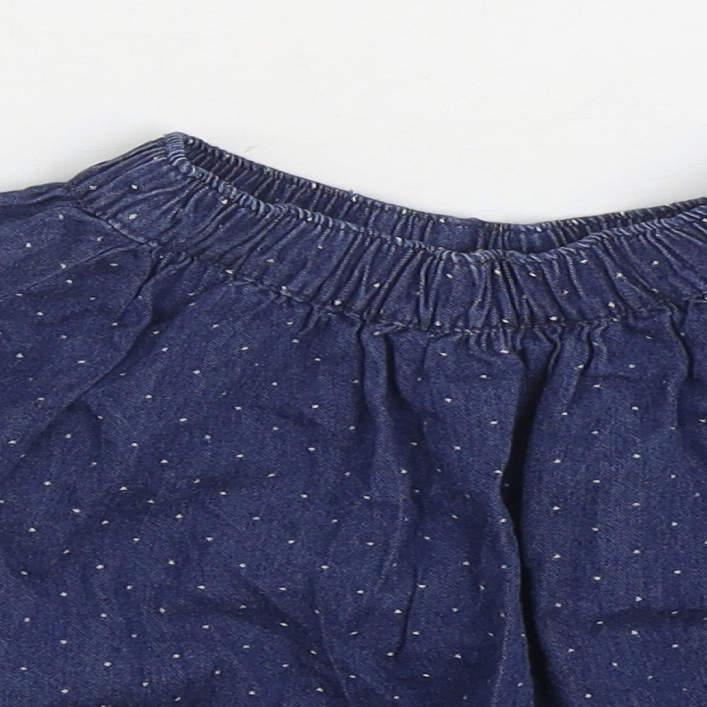 NEXT Girls Blue Cotton A-Line Skirt Size 18-24 Months Pull On