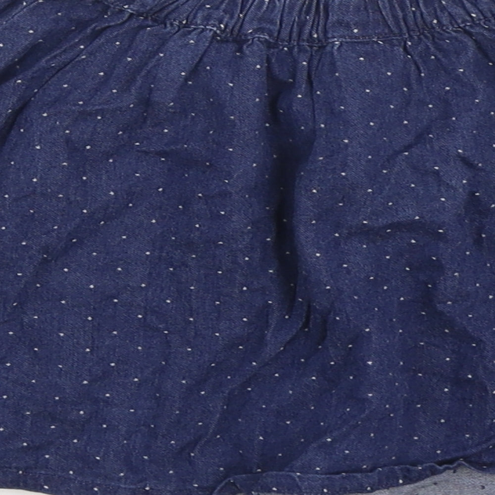 NEXT Girls Blue Cotton A-Line Skirt Size 18-24 Months Pull On
