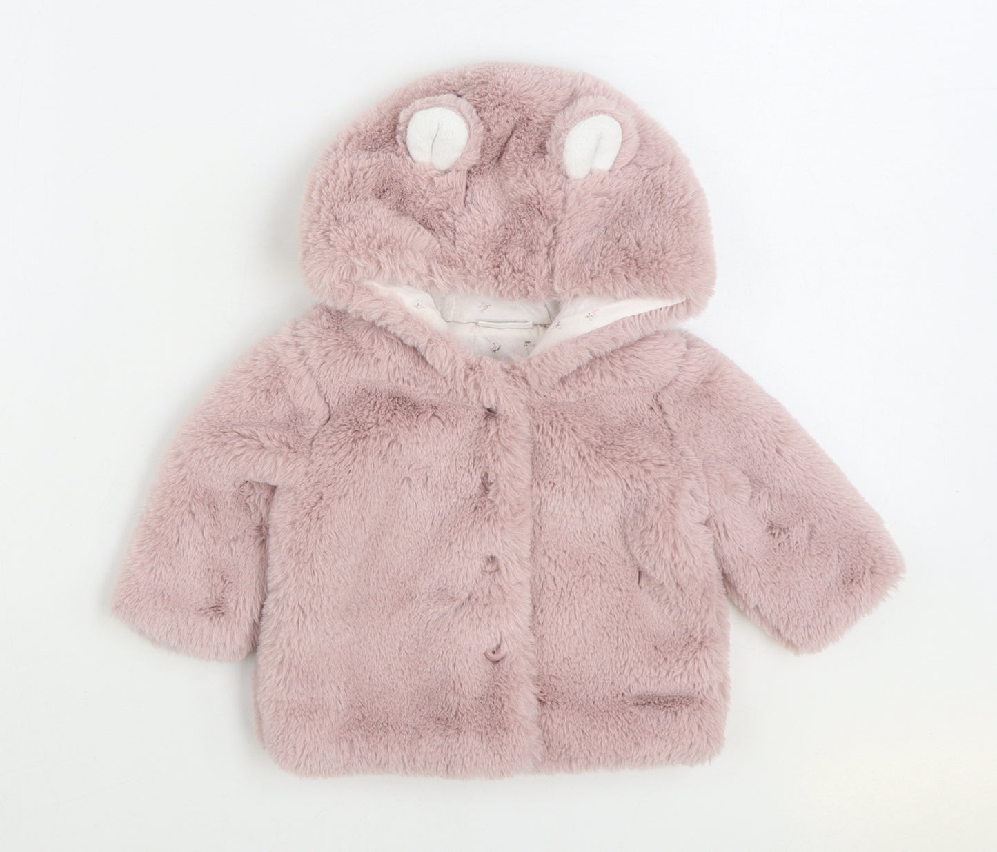 NEXT Girls Pink Jacket Size 3-6 Months Button