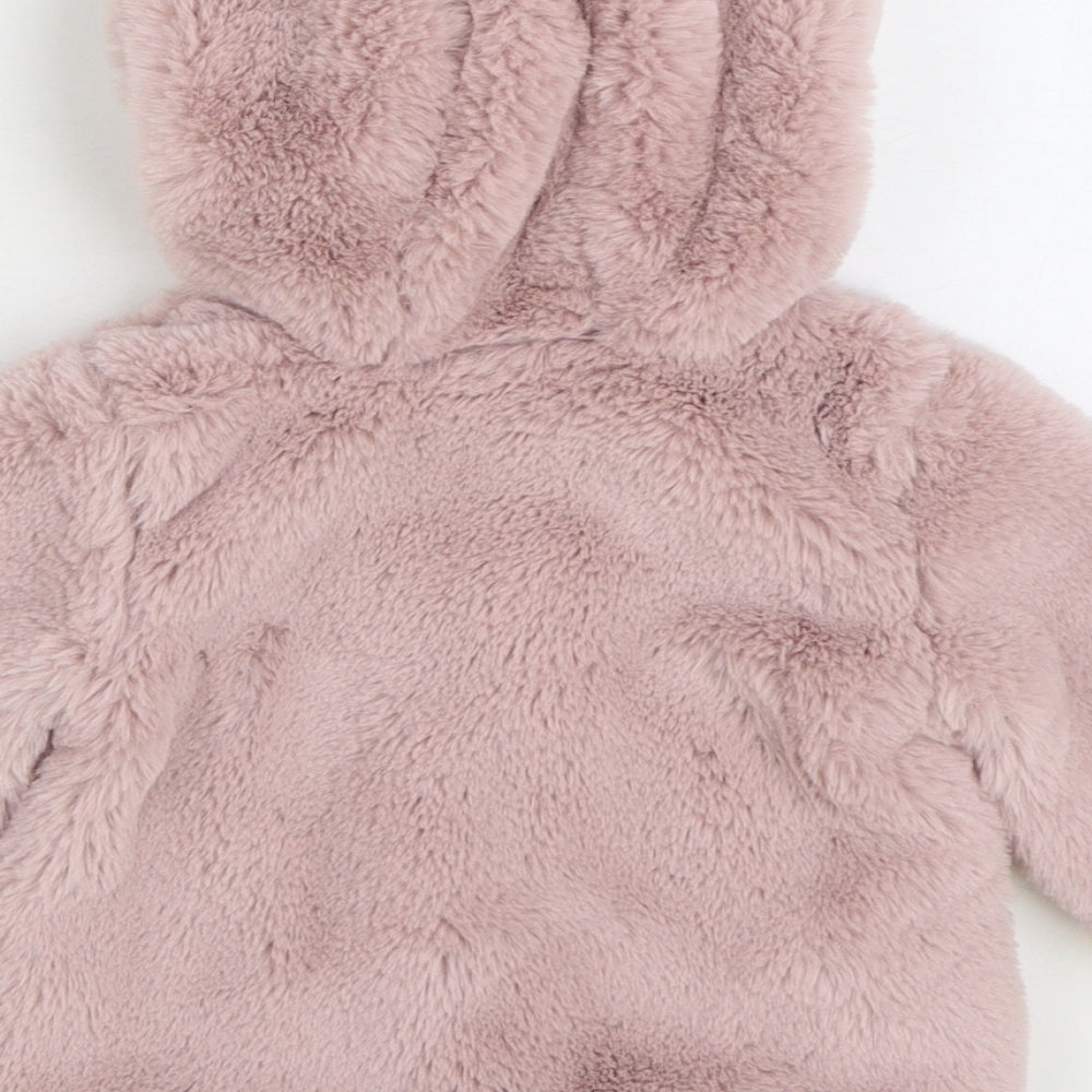 NEXT Girls Pink Jacket Size 3-6 Months Button