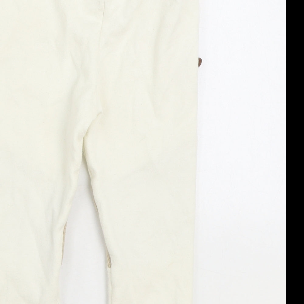 George Boys White Cotton Jogger Trousers Size 3-4 Years Regular Drawstring - Dinosaur