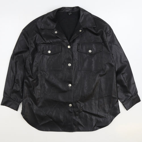 SheIn Mens Black Jacket Size XS Button