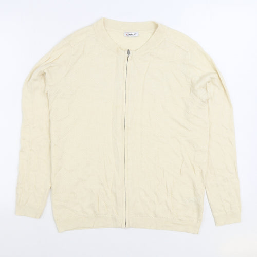 Damart Womens White Round Neck Viscose Cardigan Jumper Size 10