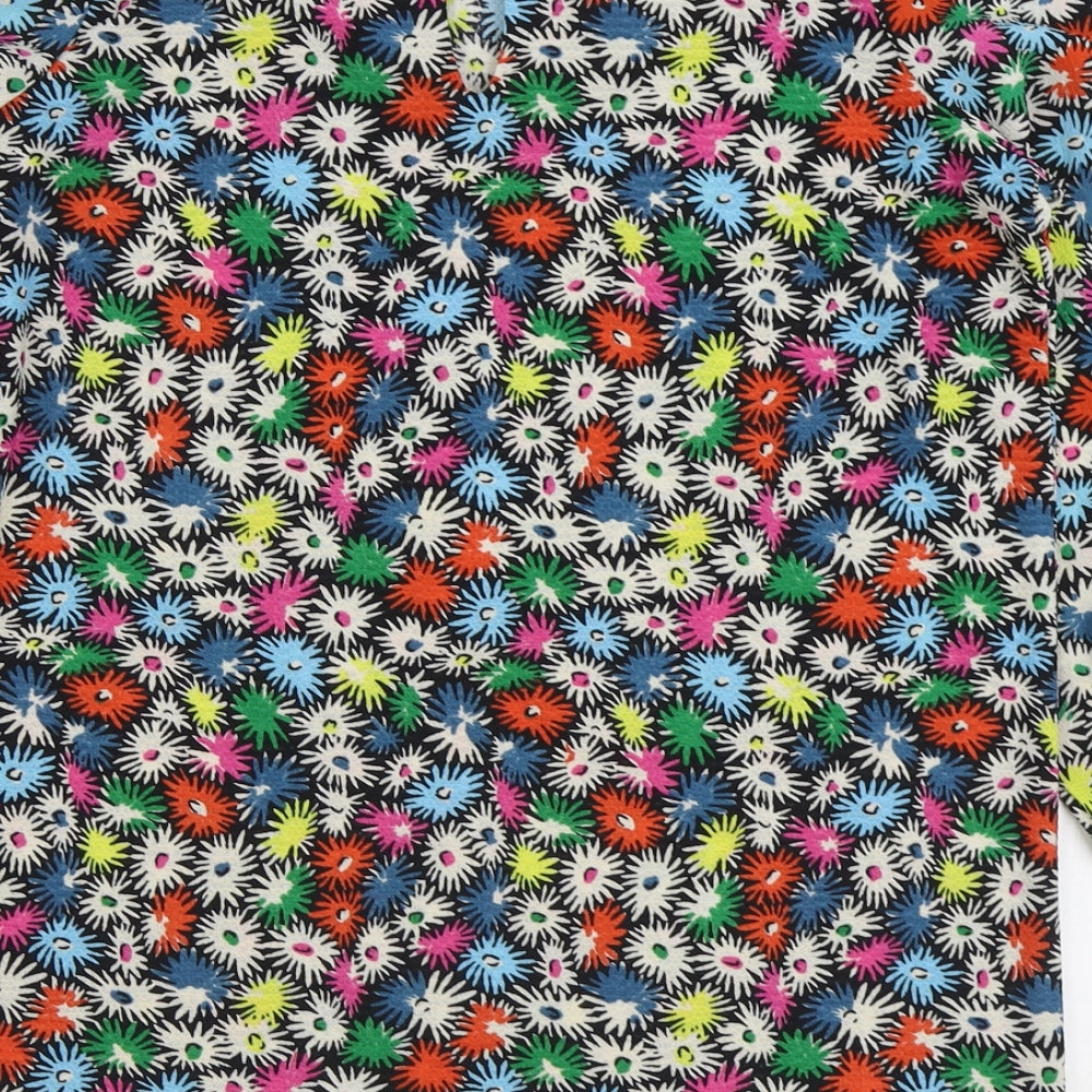 NEXT Womens Multicoloured Geometric Polyester Basic Blouse Size 8 Boat Neck