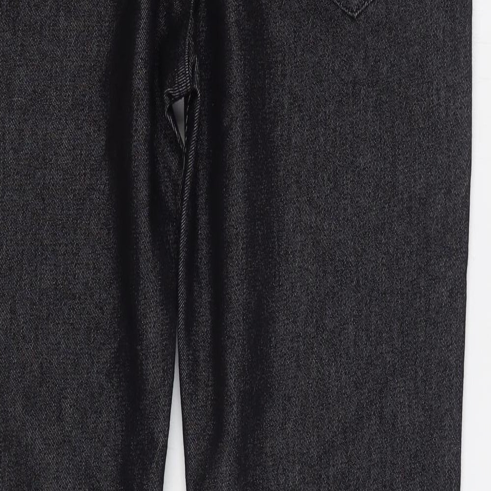Pep&Co Mens Black Cotton Straight Jeans Size 32 in L32 in Regular