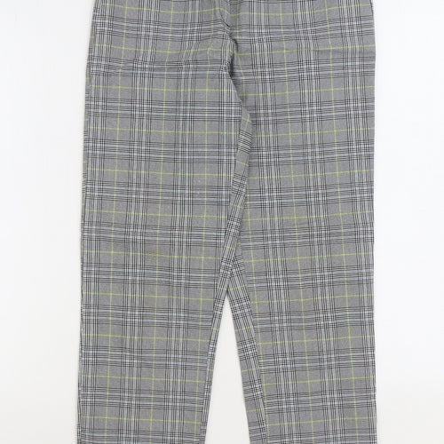 Gerard Womens Black Plaid Polyester Trousers Size 12 L27 in Regular Zip