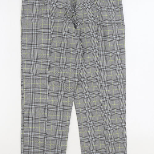 Gerard Womens Black Plaid Polyester Trousers Size 12 L27 in Regular Zip