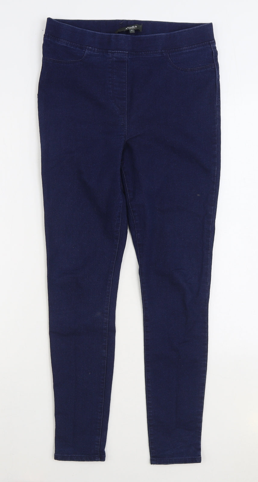 Studio Womens Blue Cotton Jegging Jeans Size 10 L25 in Regular