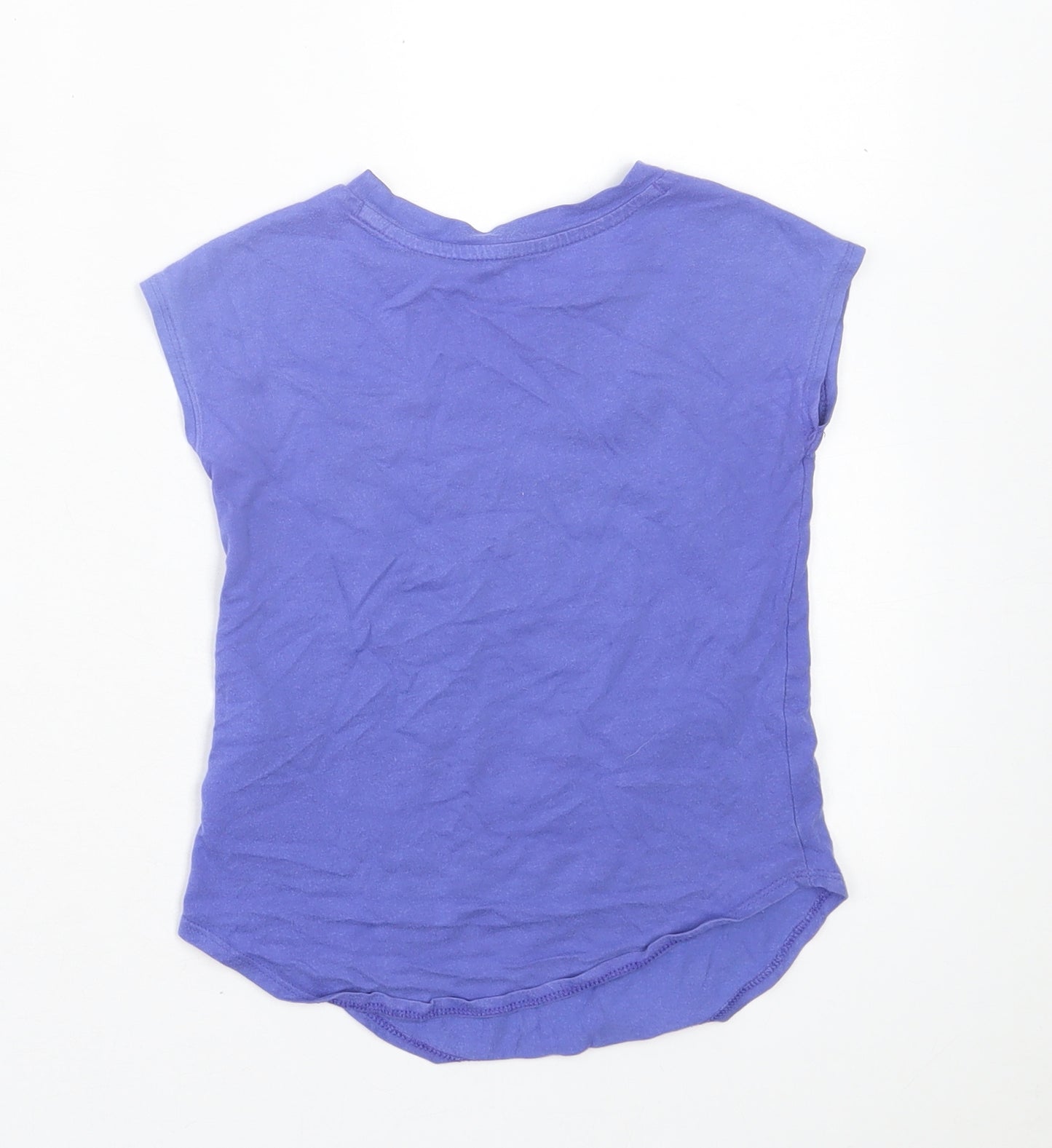 Nike Girls Purple Cotton Basic T-Shirt Size 3-4 Years Crew Neck Pullover - Girls Rule The World