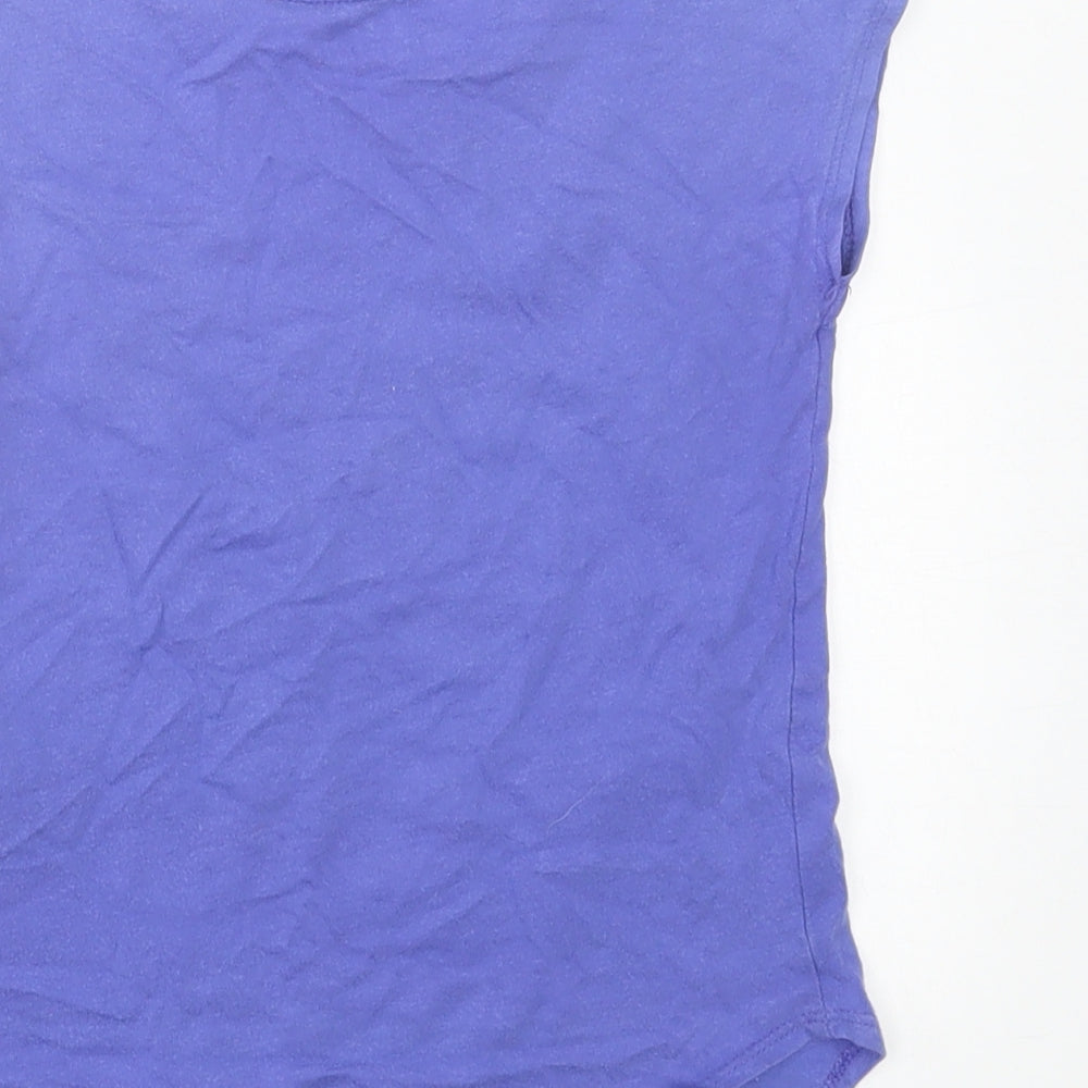 Nike Girls Purple Cotton Basic T-Shirt Size 3-4 Years Crew Neck Pullover - Girls Rule The World