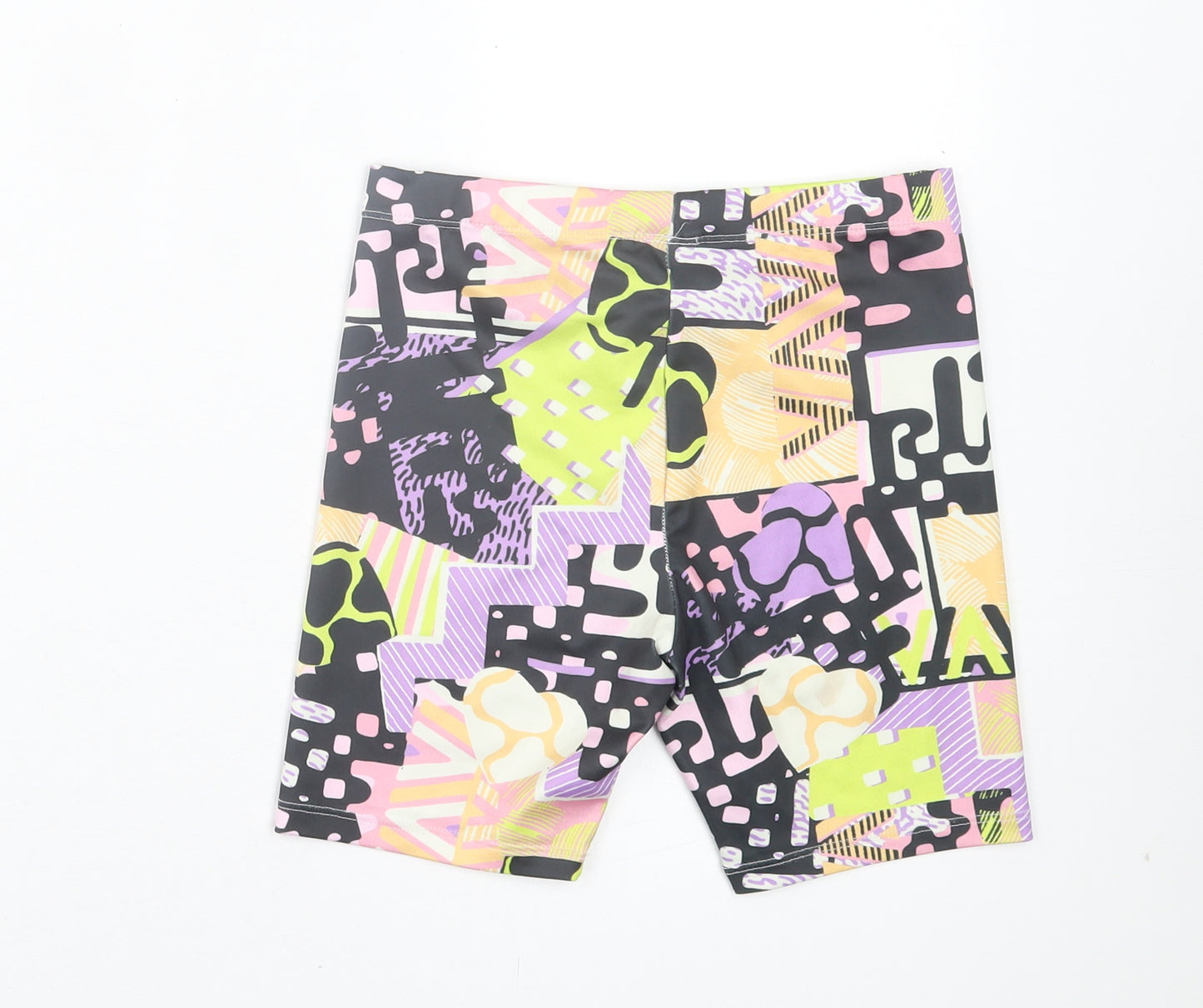 NEXT Girls Multicoloured Geometric Polyester Biker Shorts Size 10 Years Regular