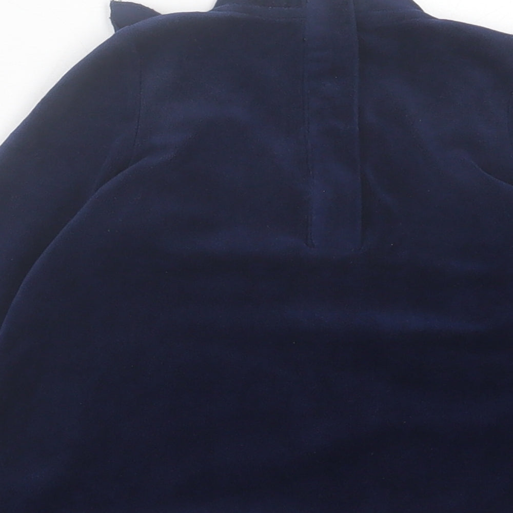 Mothercare Girls Blue Polyester A-Line Size 3-6 Months Crew Neck Button