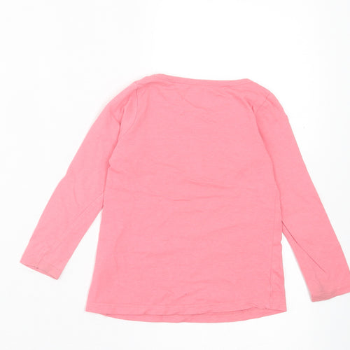 TOM TAILOR Girls Pink Cotton Basic Casual Size 2-3 Years Crew Neck Pullover - Butterfly Print