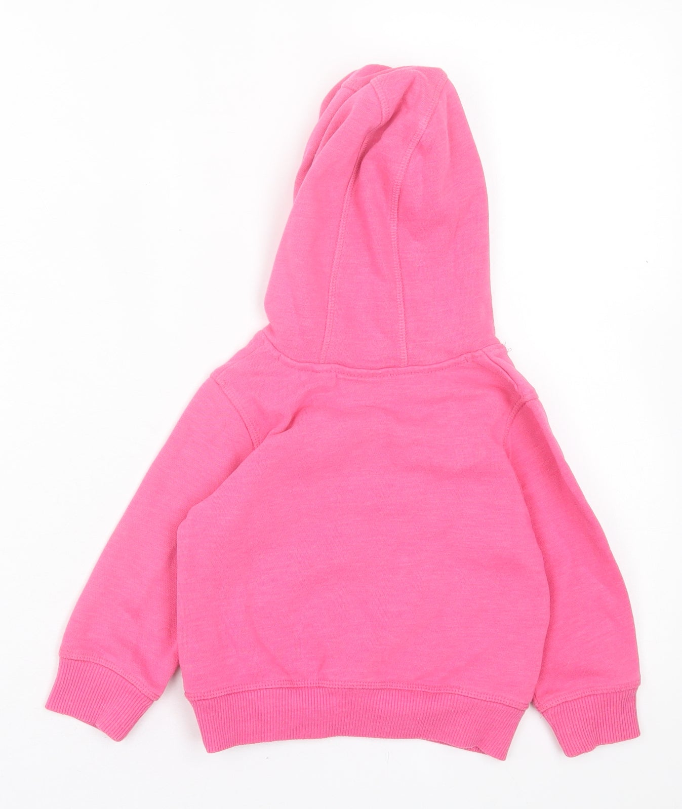 NEXT Girls Pink Cotton Pullover Hoodie Size 2 Years Pullover - Rabbit