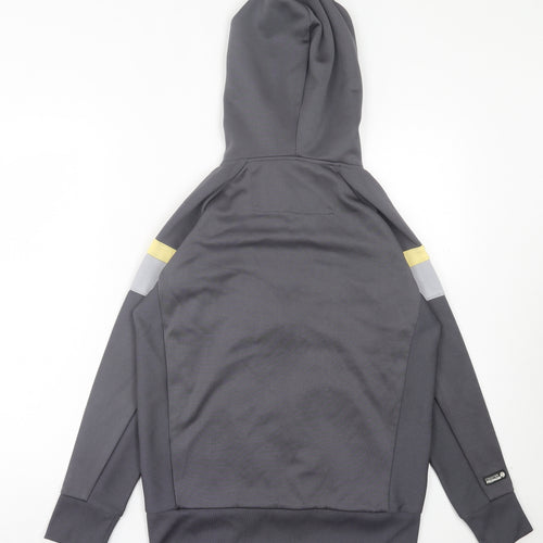 CRPR Mens Grey Striped Cotton Full Zip Hoodie Size M