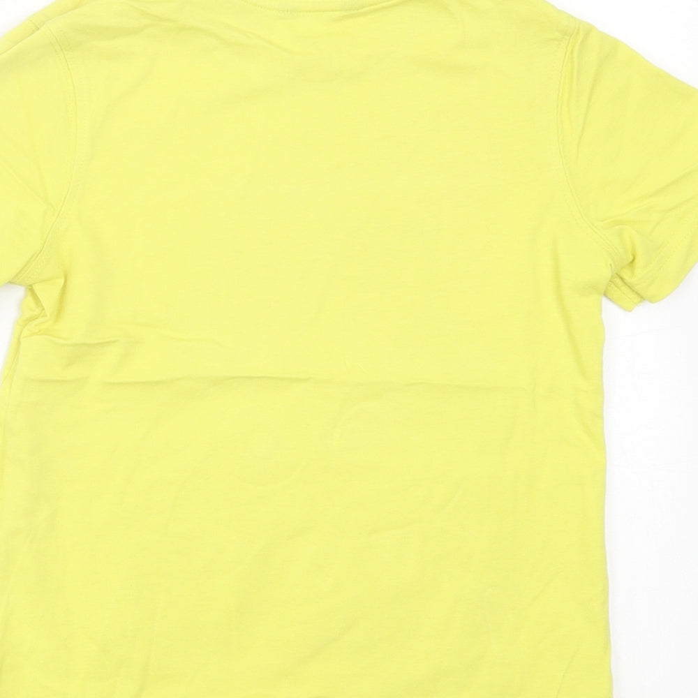 George Boys Yellow Cotton Basic T-Shirt Size 5 Years Crew Neck Pullover - Monster Beats