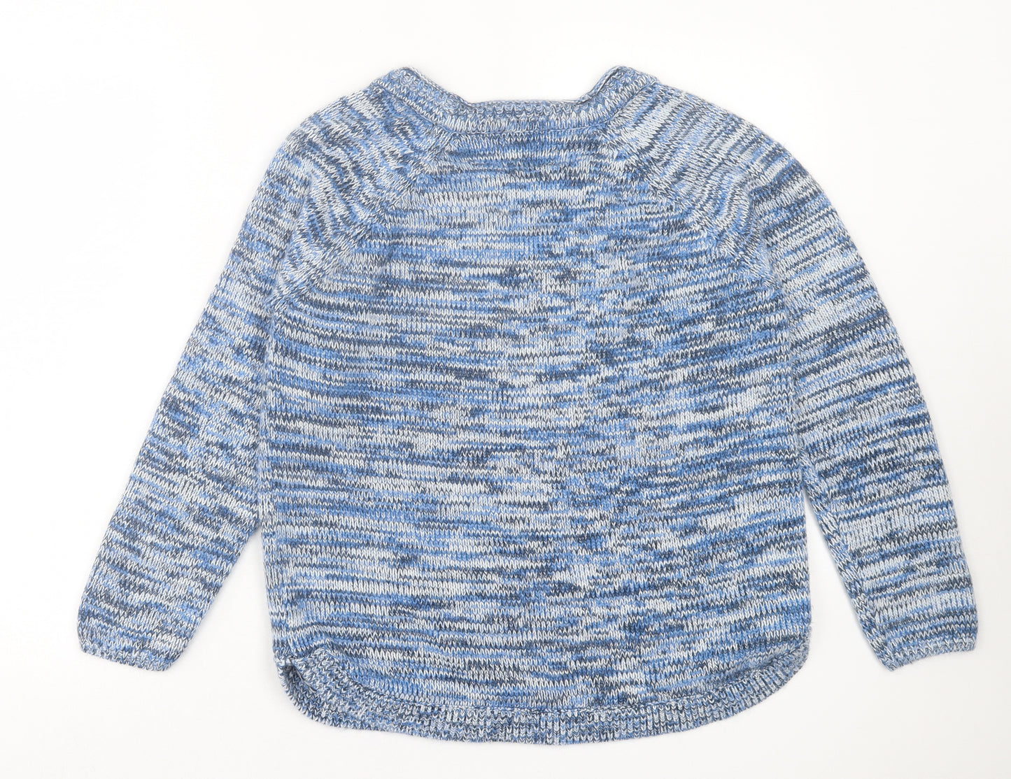 BHS Womens Blue Crew Neck Acrylic Pullover Jumper Size 16