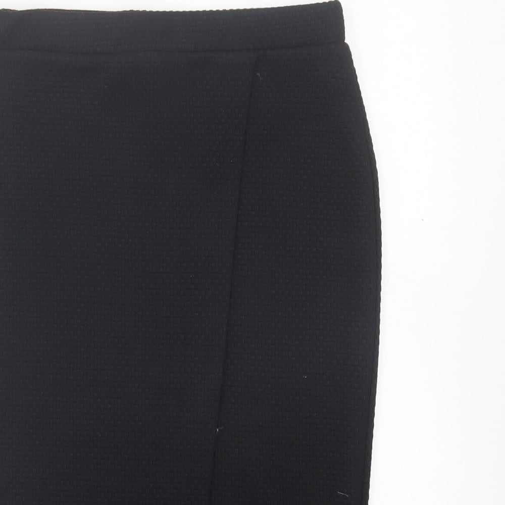 TU Womens Black Polyester Straight & Pencil Skirt Size 8