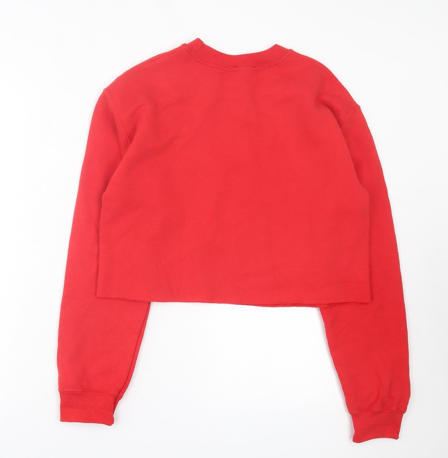Topshop Womens Red Cotton Pullover Sweatshirt Size S Pullover - Eternal Paradise