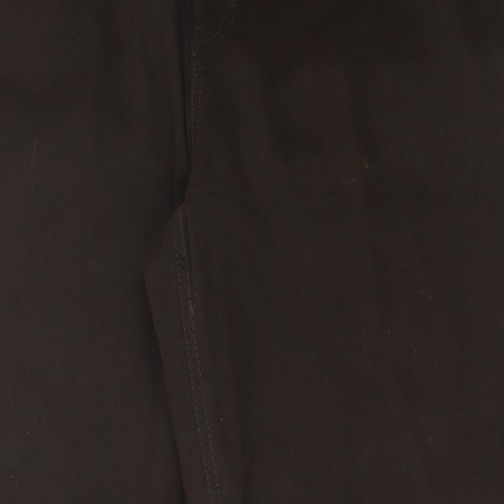 F&F Mens Brown Cotton Straight Jeans Size 36 in L30 in Regular Button