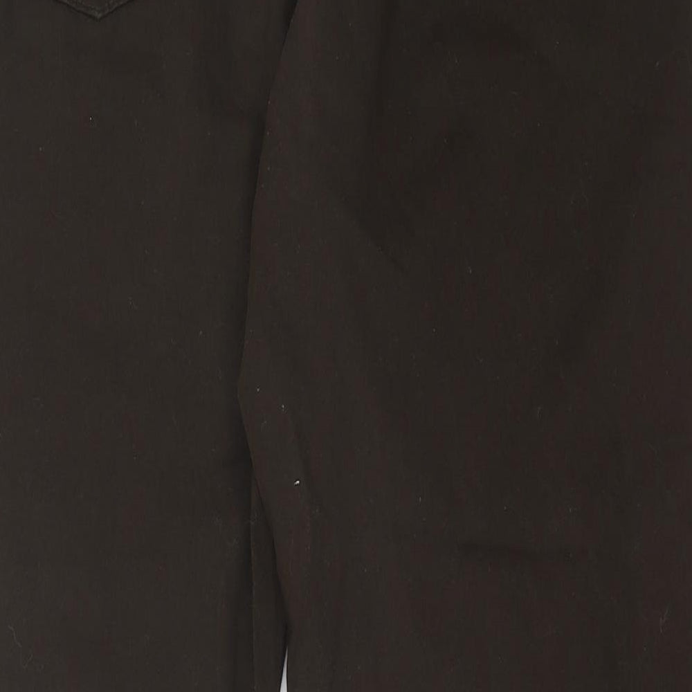 F&F Mens Brown Cotton Straight Jeans Size 36 in L30 in Regular Button