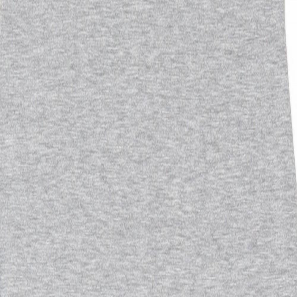 PRETTYLITTLETHING Womens Grey Viscose Bodycon Size 8 Scoop Neck Pullover