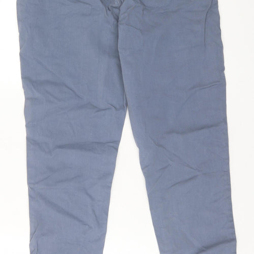 Denim & Co. Womens Blue Cotton Straight Jeans Size 12 L27 in Regular Button
