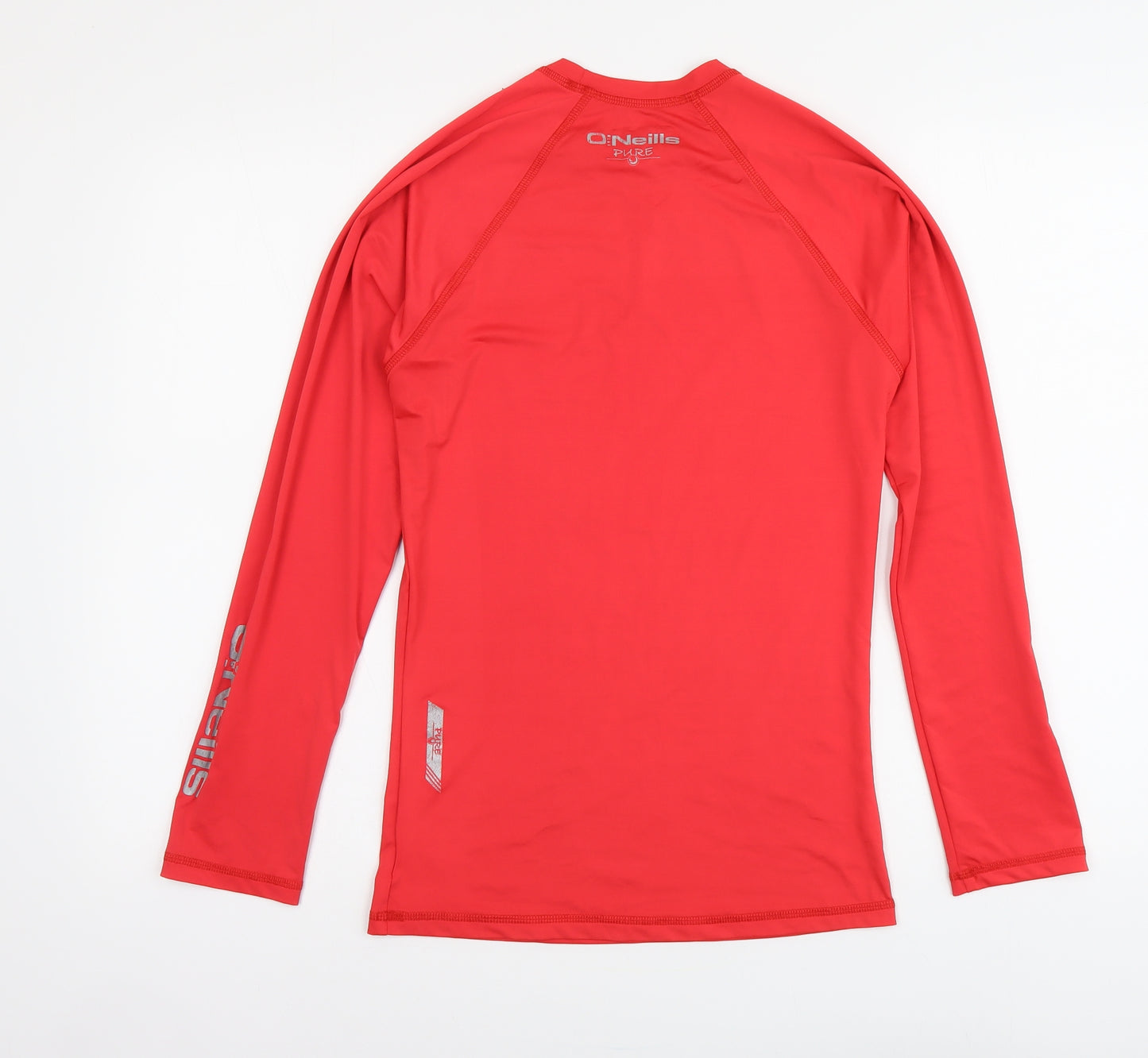 O' Neills Womens Red Polyester Basic T-Shirt Size M Round Neck Pullover