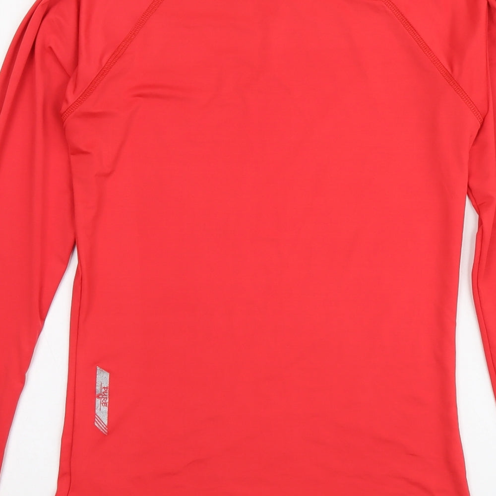 O' Neills Womens Red Polyester Basic T-Shirt Size M Round Neck Pullover