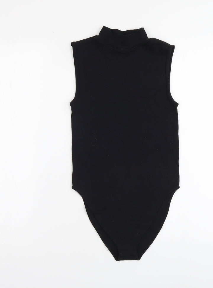 Primark Womens Black Nylon Bodysuit One-Piece Size XS Pullover
