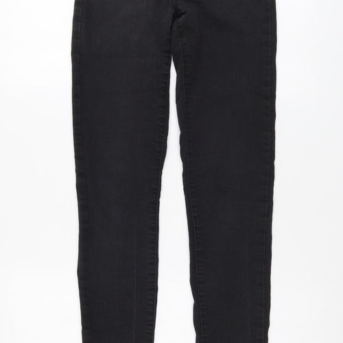 VERO MODA Womens Black Cotton Skinny Jeans Size XS L28 in Regular Button
