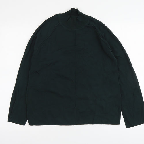 NEXT Womens Green Round Neck Viscose Pullover Jumper Size 10