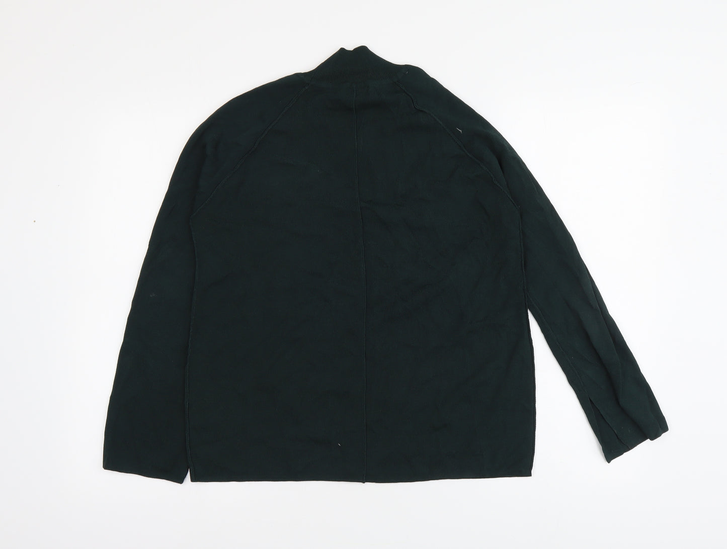 NEXT Womens Green Round Neck Viscose Pullover Jumper Size 10