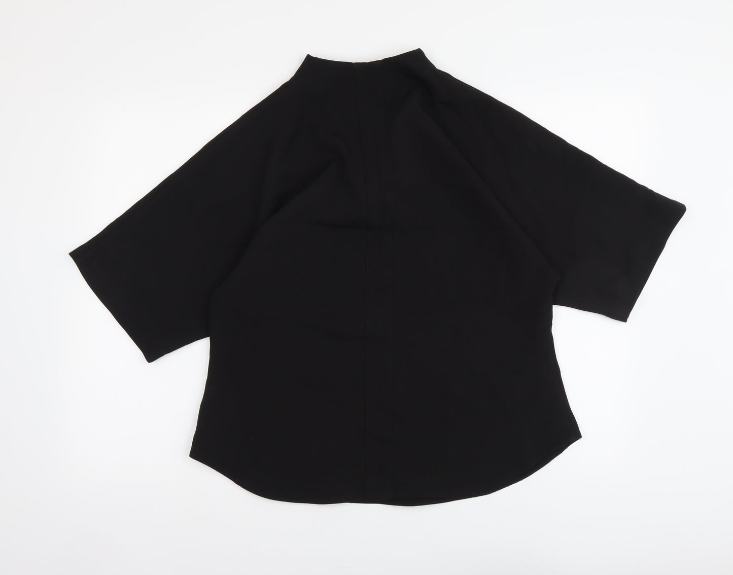 River Island Womens Black Polyester Basic Blouse Size 14 V-Neck